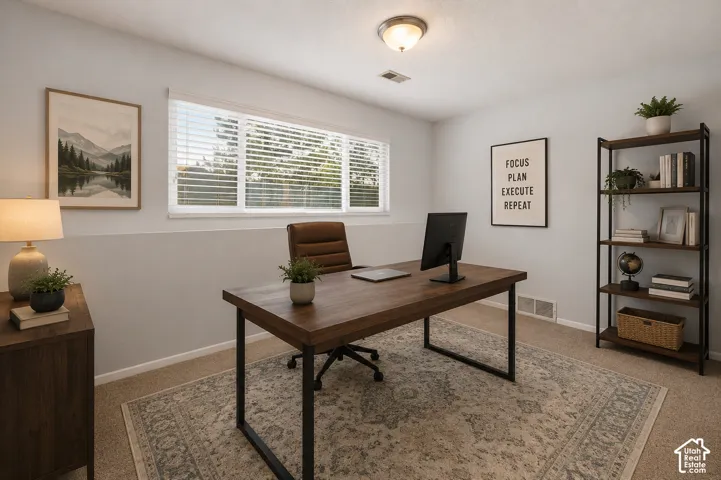 *VIRTUALLY STAGED BASEMENT BEDROOM 3 of 3* This room does not have a closet*
