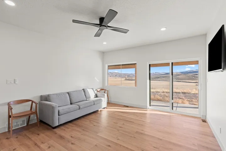 AUD open concept living room and kitchen.