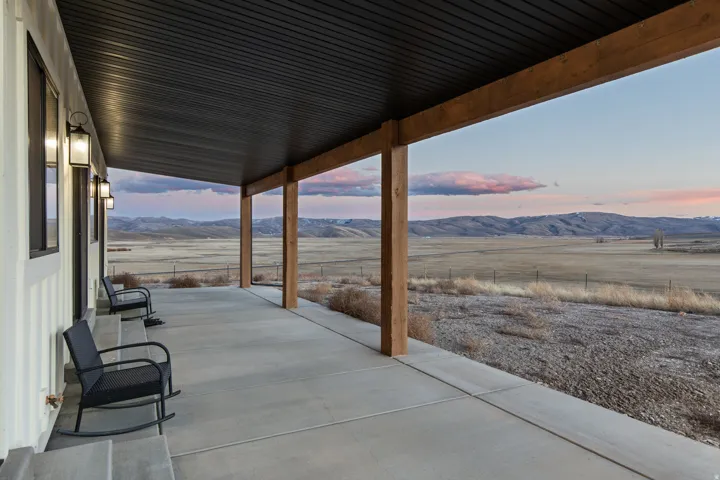 Expansive view of the meadows surrounding the home.