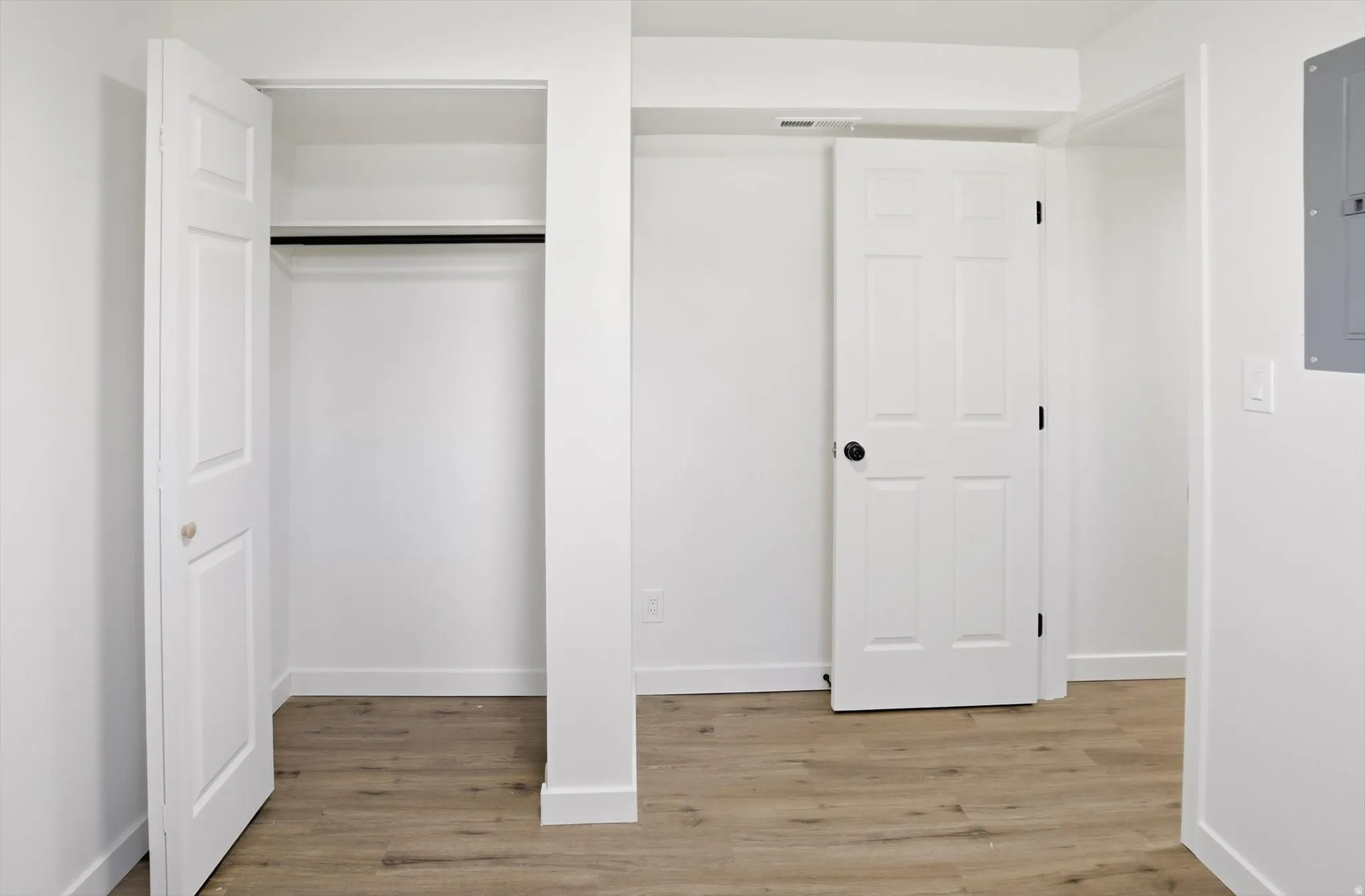 Closet with electric panel