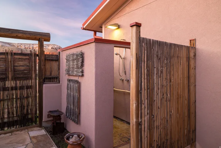 Exterior view of stucco siding