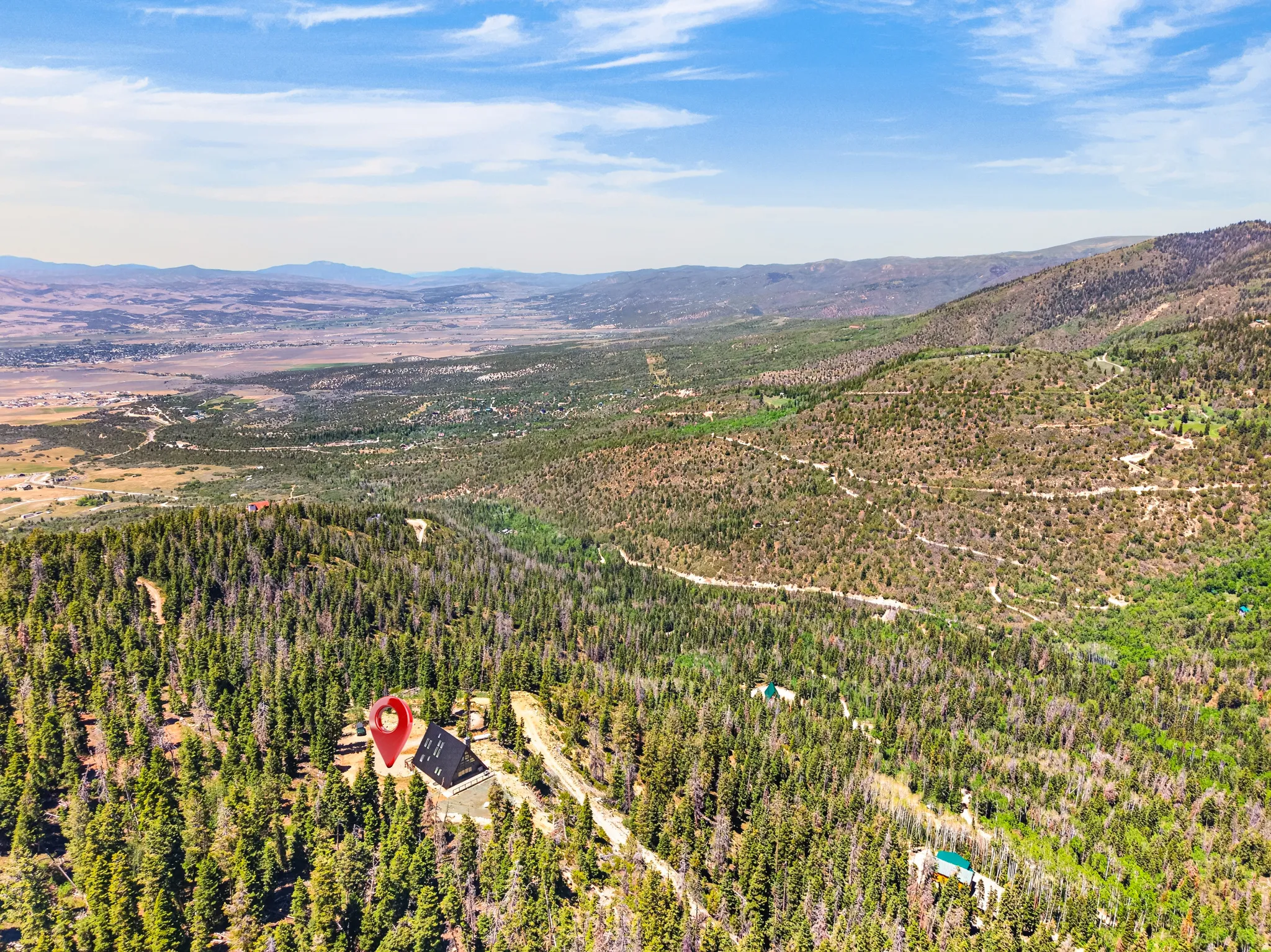 Alpine setting with expansive tree cover
