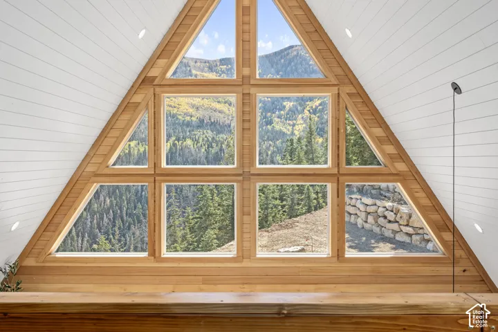 Bonus room with wood walls