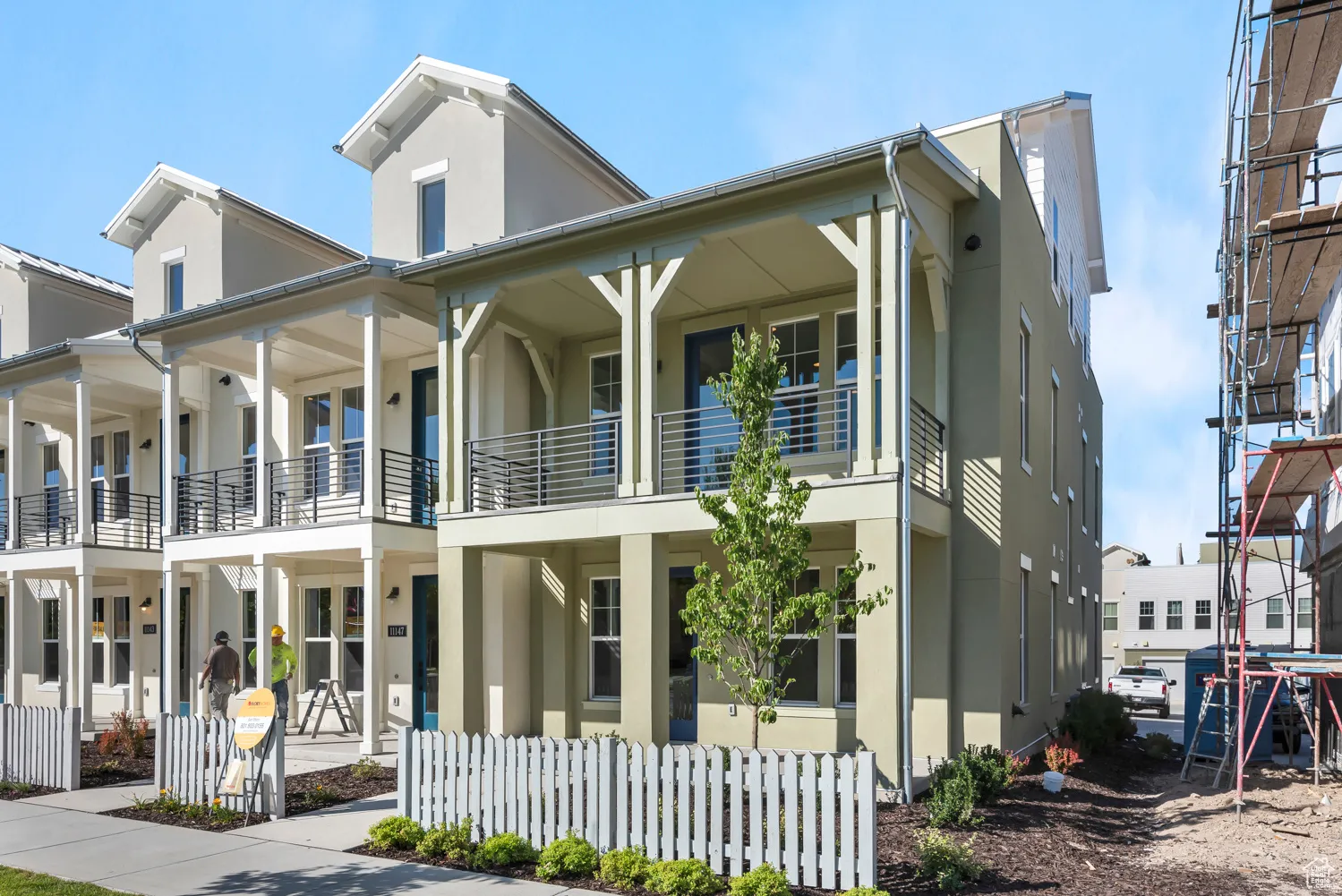 View of front of property with stucco siding