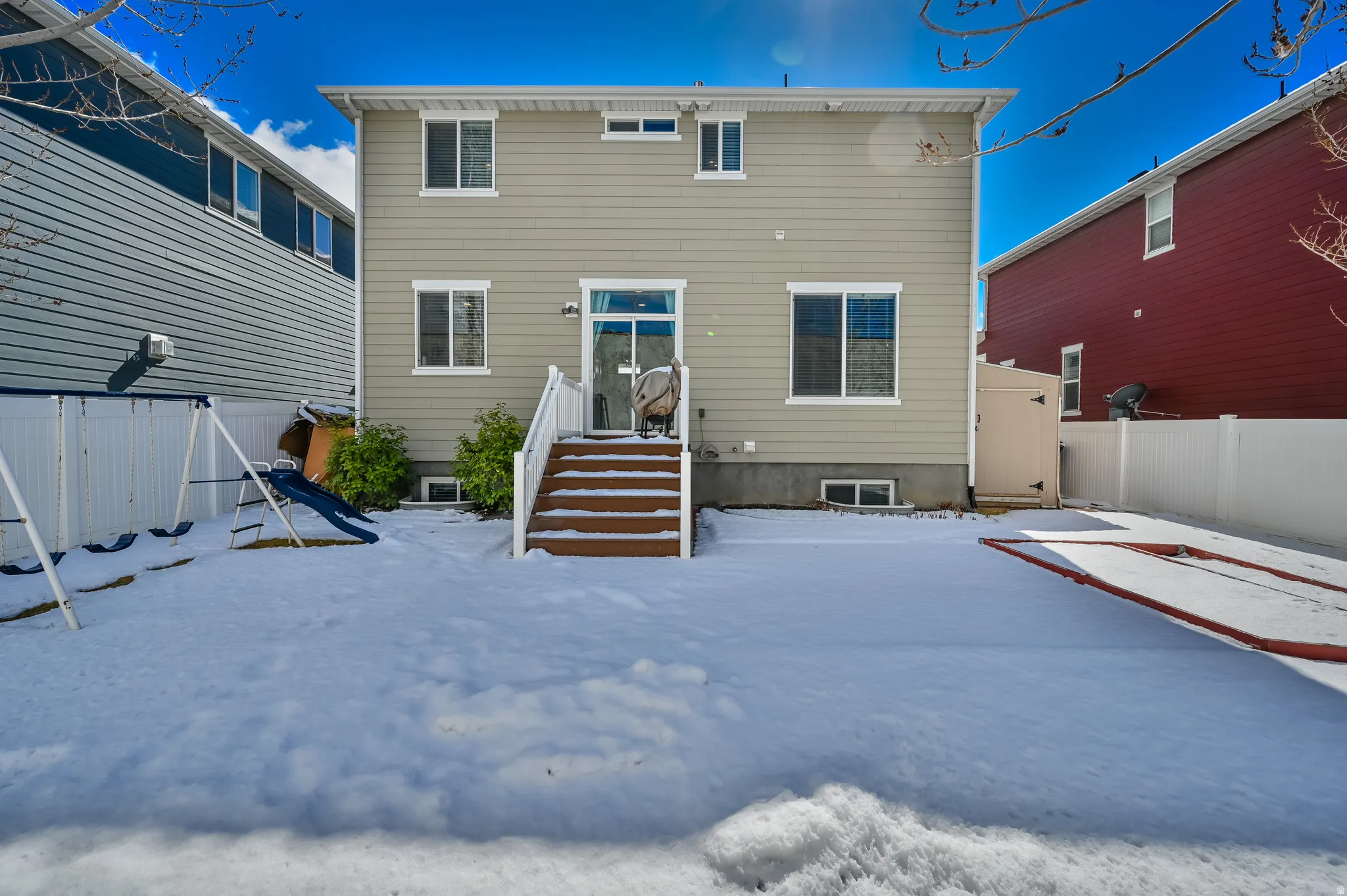 Snow covered property