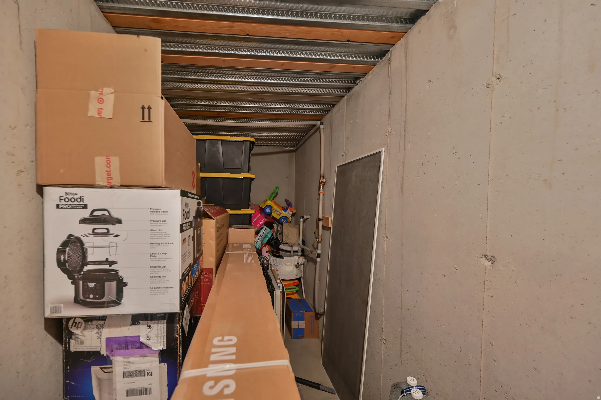 View of unfinished basement