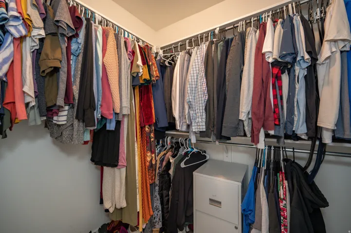 View of walk in closet