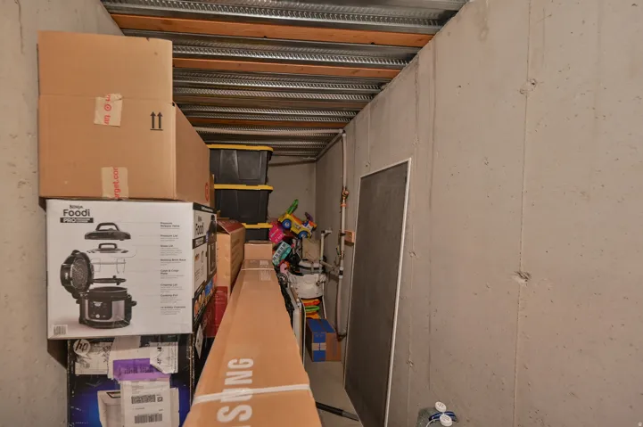 View of unfinished basement