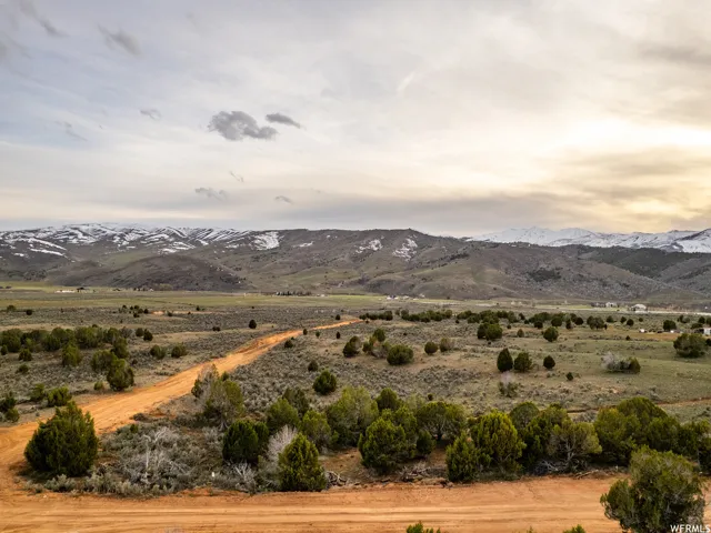 View of mountain background with rural landscape
