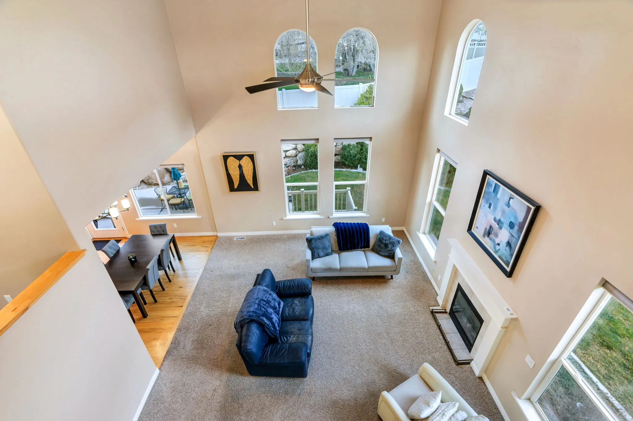 View of family room from 2nd floor