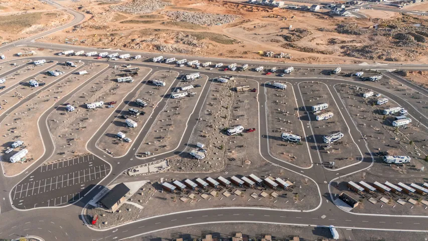 Aerial view of property's location