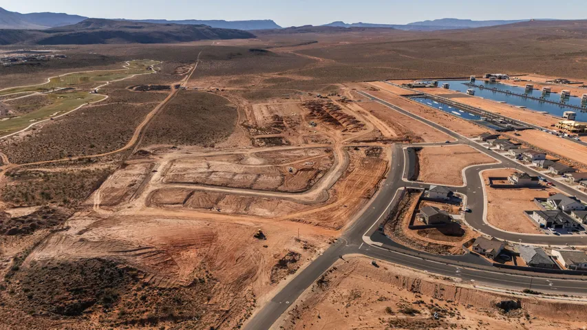 Aerial overview of property's location with rural landscape and a water and mountain view