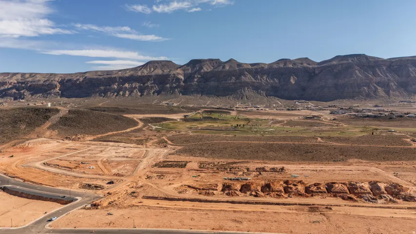 Mountain view with rural landscape and a desert landscape