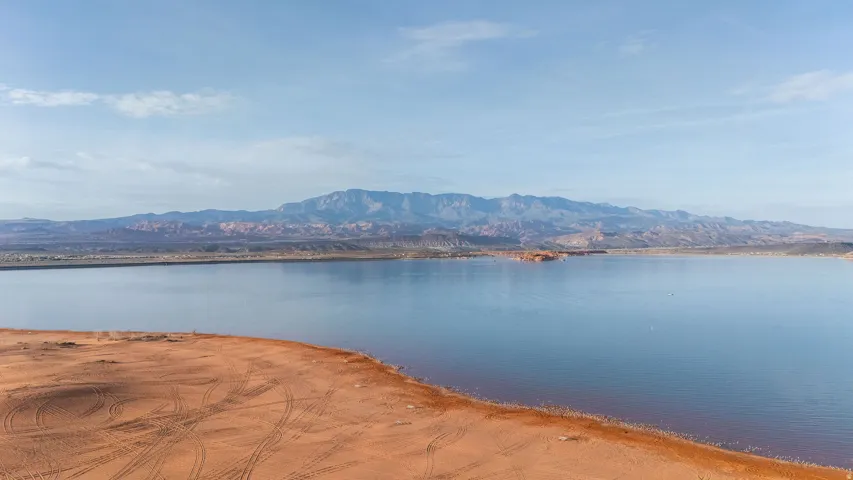 Water view with mountains