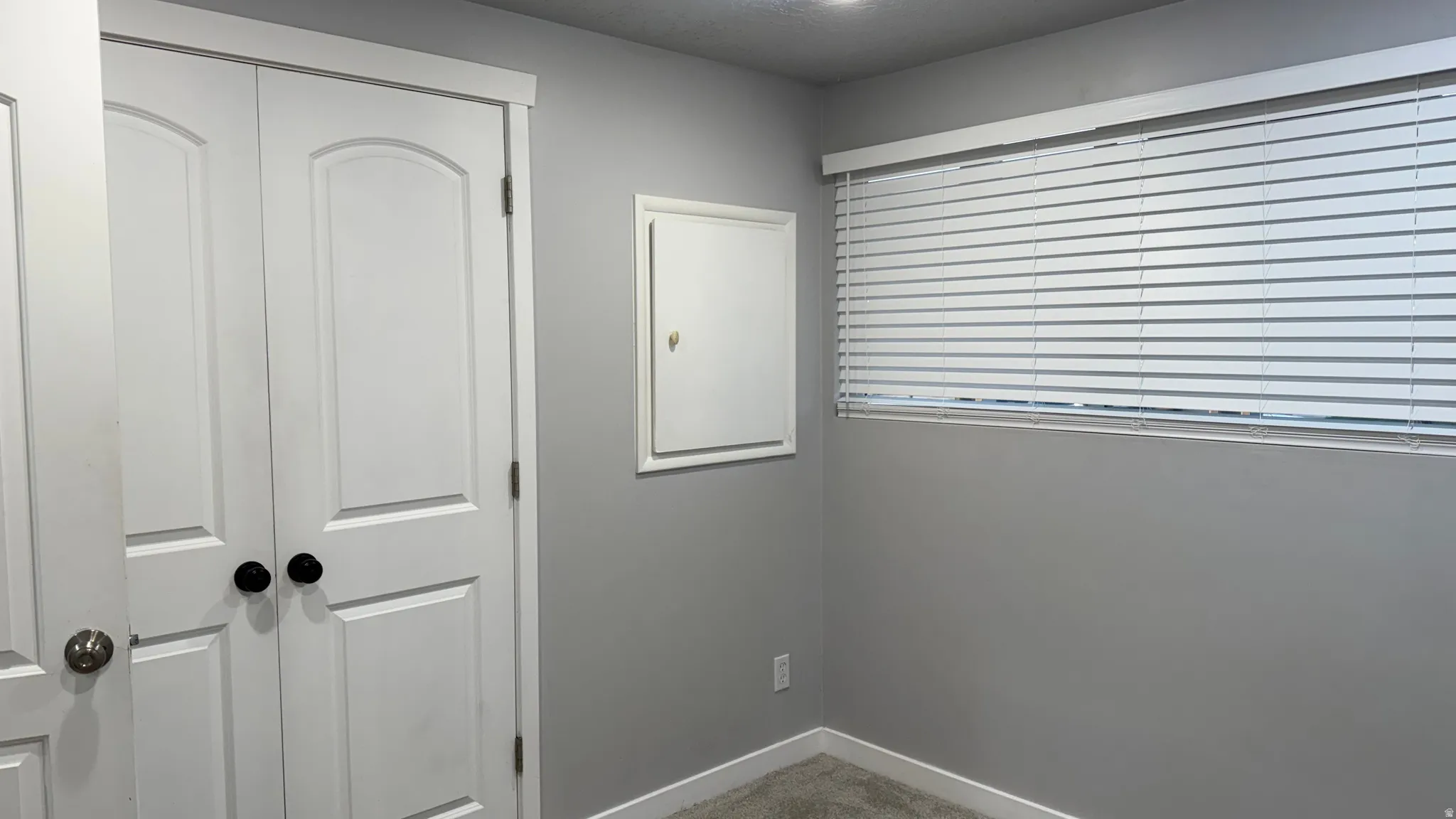 Unfurnished bedroom featuring a closet and light carpet