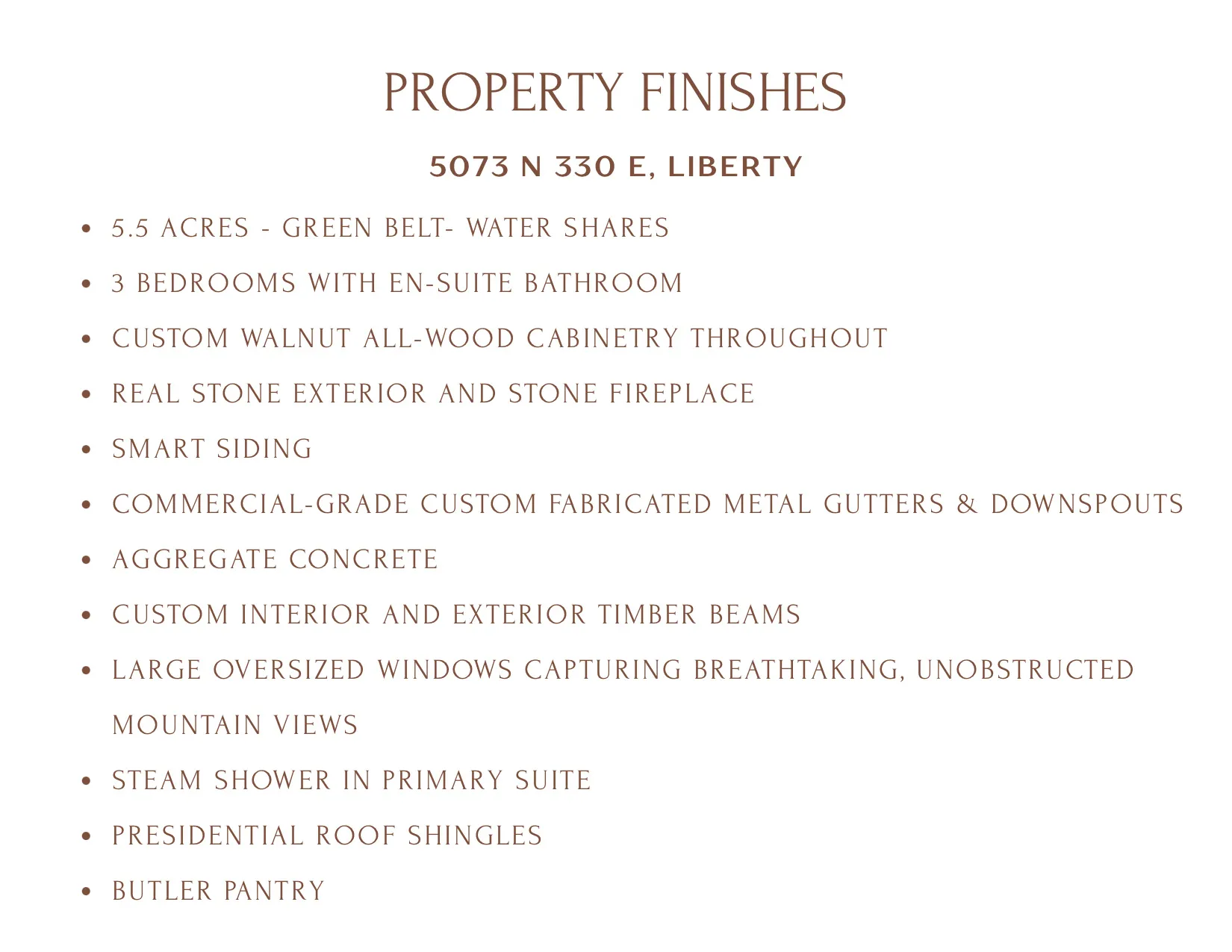 Property Finishes