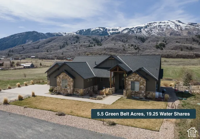 Expansive mountain backdrop