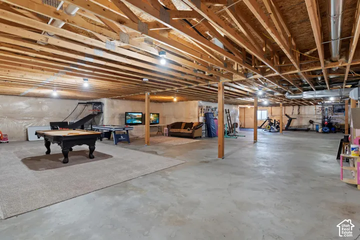 3000+ square feet Unfinished basement