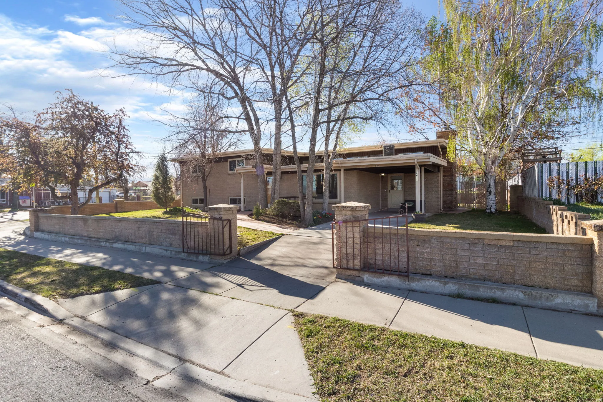 Defined by brick. Iconic mid-century modern.