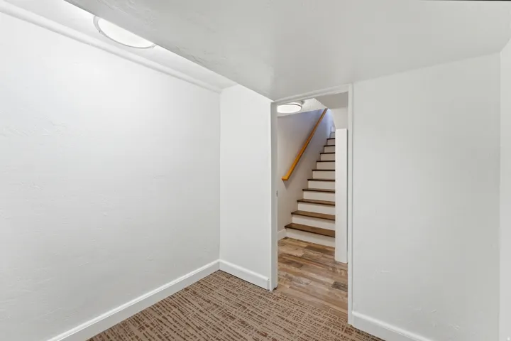 Stairs with baseboards