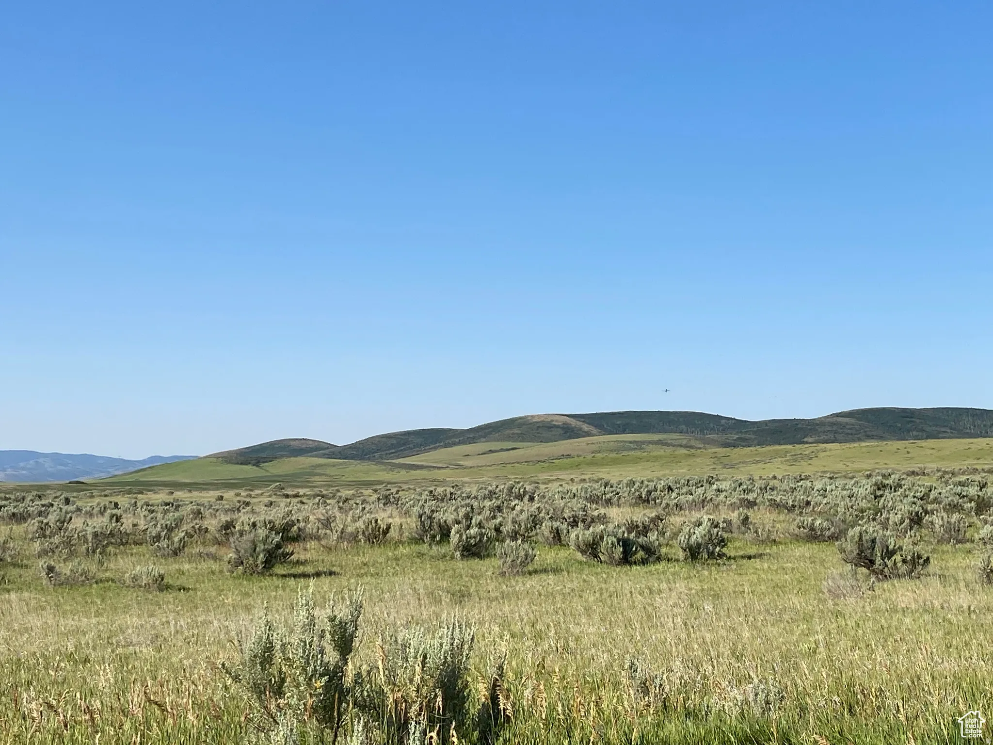 View of mountain background with rural landscape