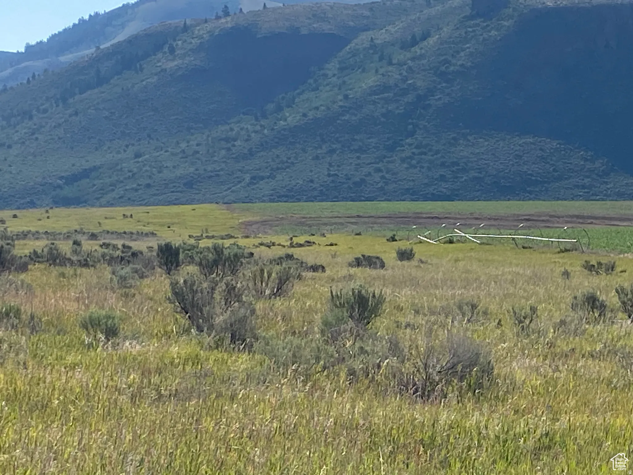Mountain view with rural landscape
