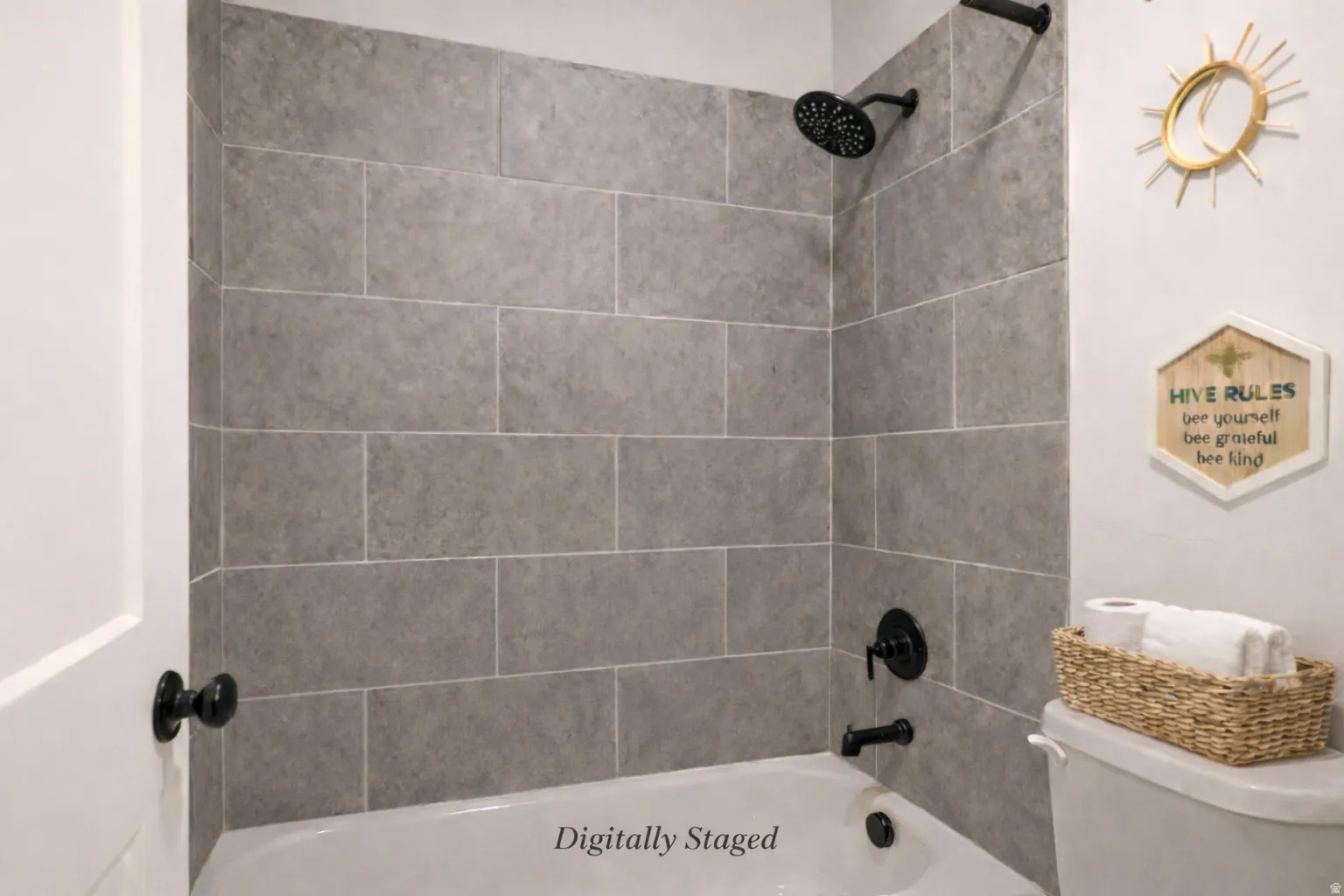 Full bath featuring bathing tub / shower combination and toilet