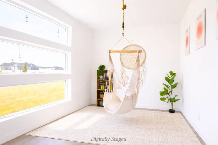 Empty room with baseboards and light wood-style flooring