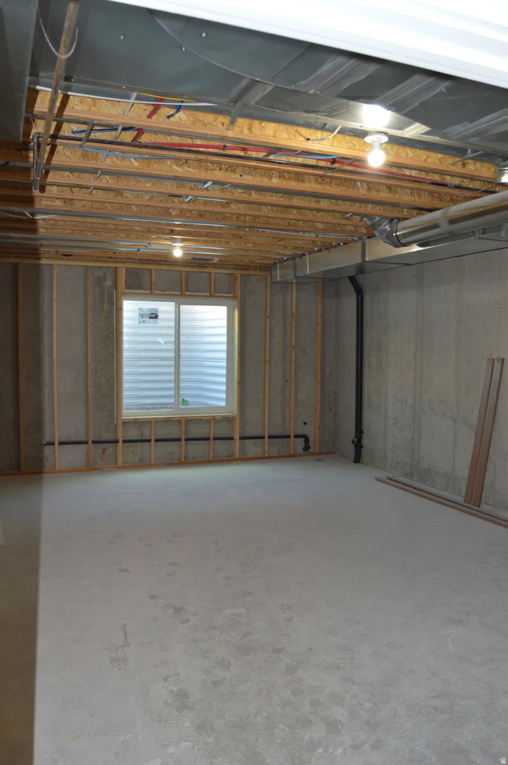 View of unfinished basement