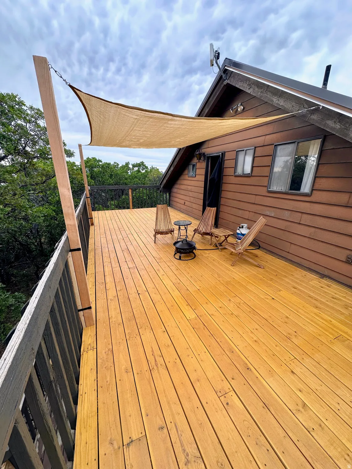 View of wooden deck