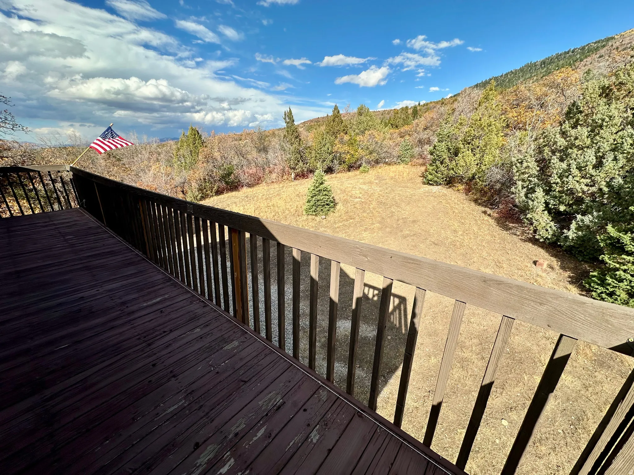 View of wooden deck