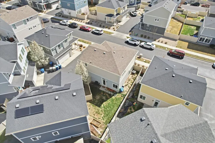 Aerial view of residential area