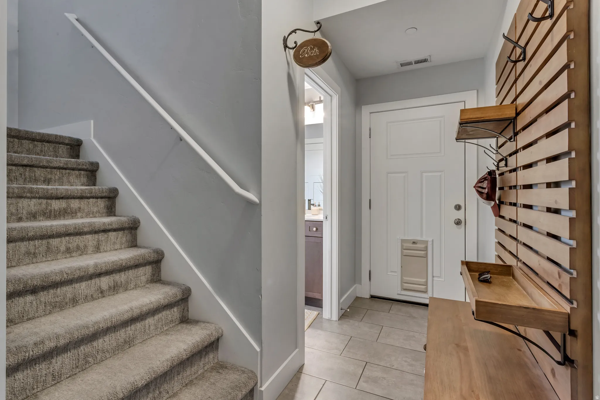 Entrance foyer with stairway