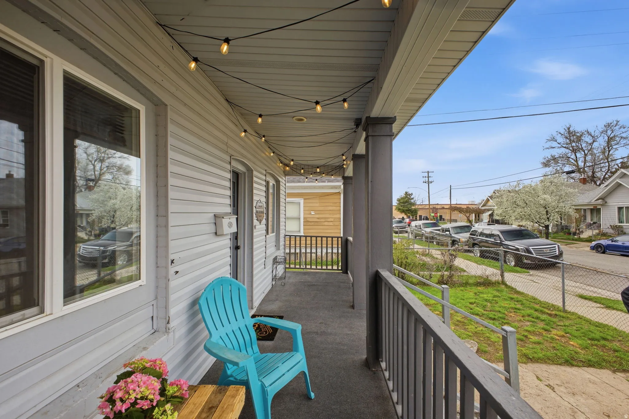 View of covered porch