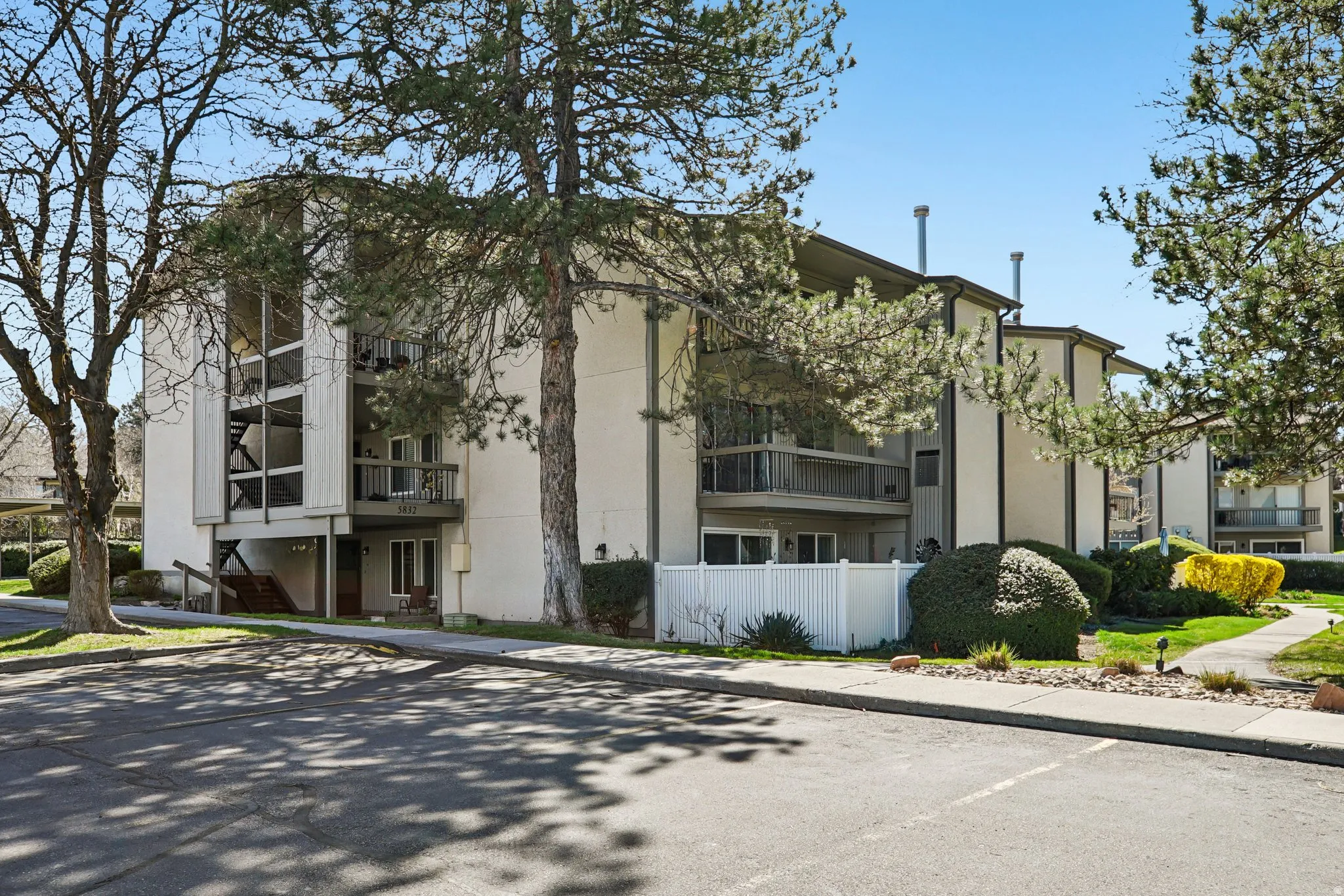 View of apartment building / complex with stairs