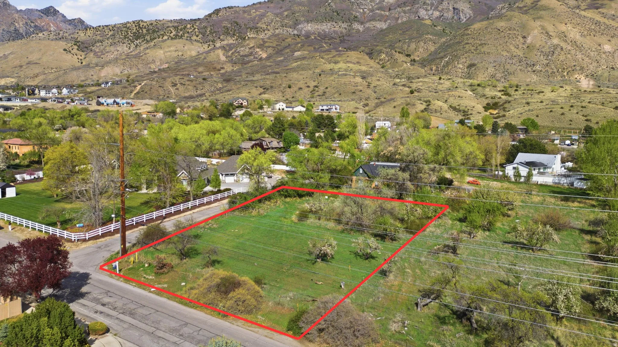 .5 Acre option View of property location featuring half of property parcel outlined