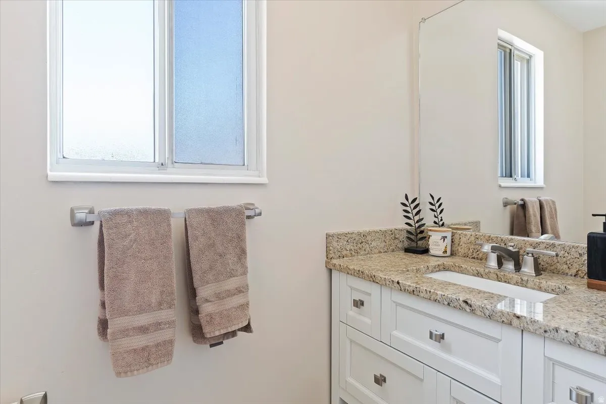 Bathroom featuring vanity