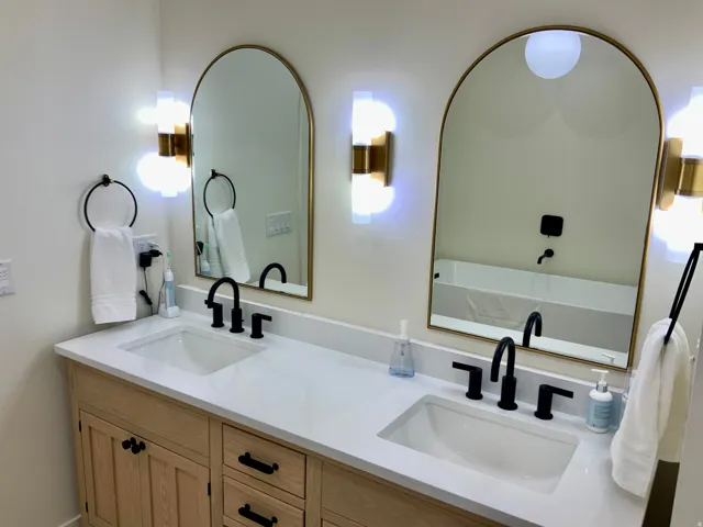 Full bathroom featuring double vanity