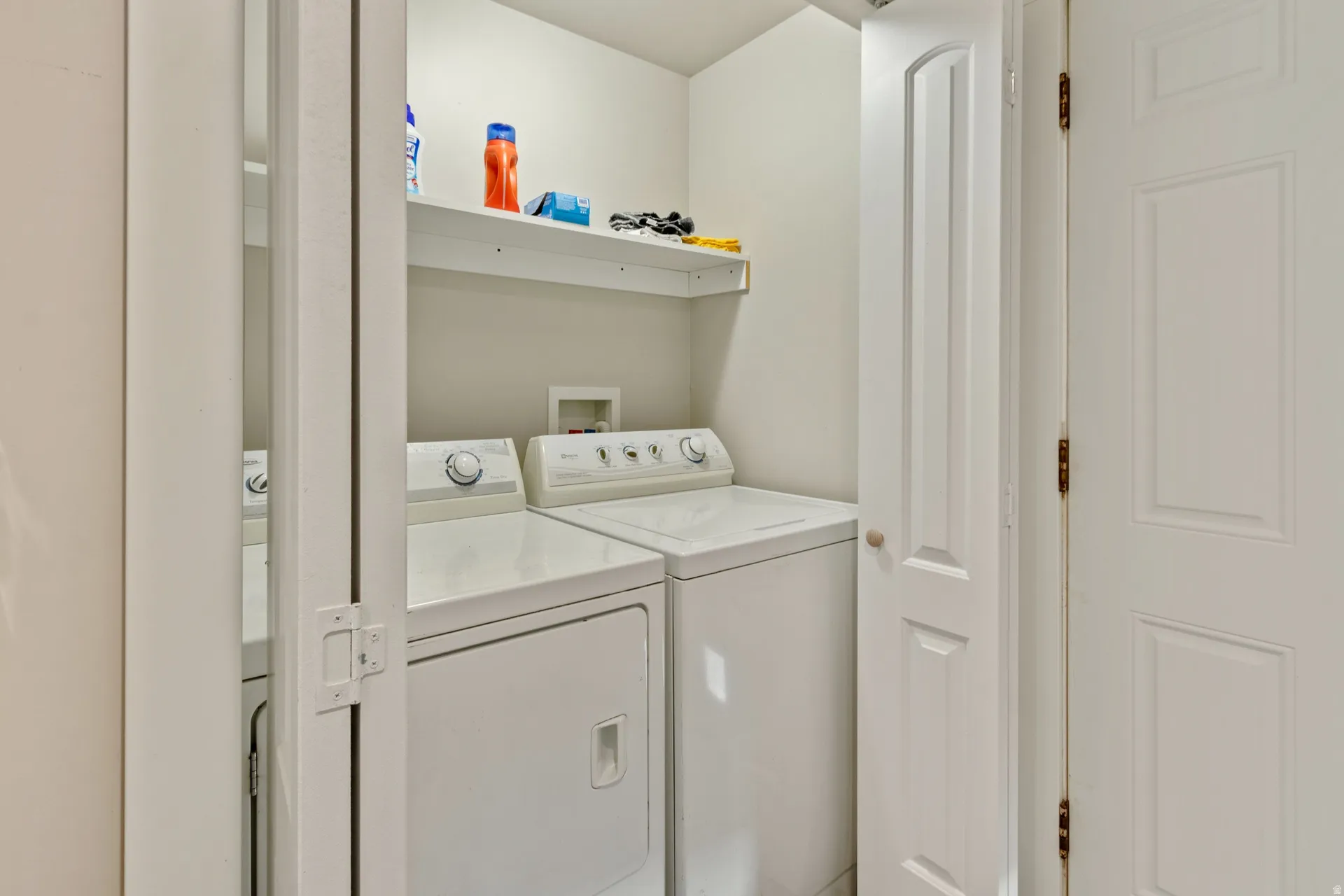 Laundry area featuring washing machine and dryer