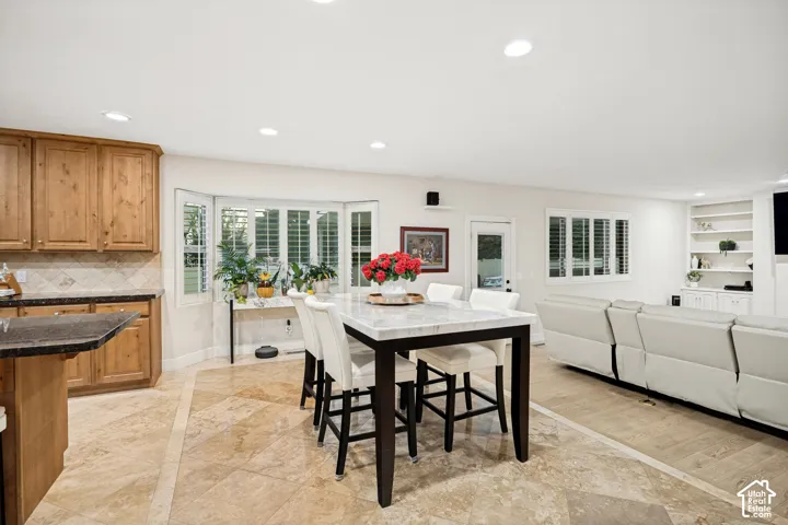 Kitchen dining area showing open concept