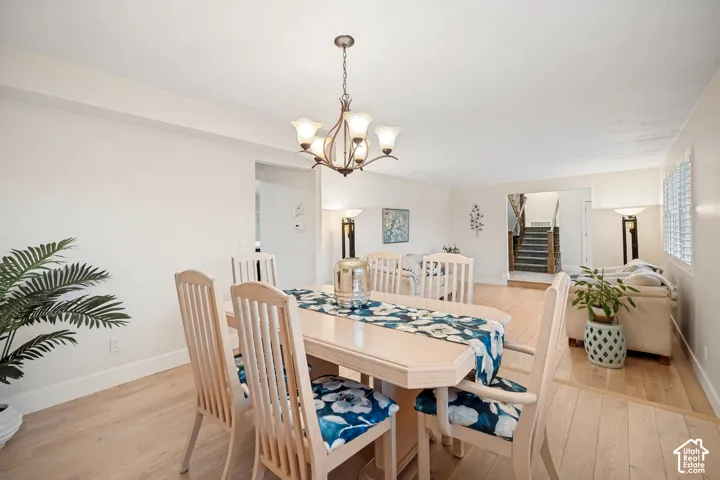 Formal Dining Room with hardwood flooring, recessed lighting