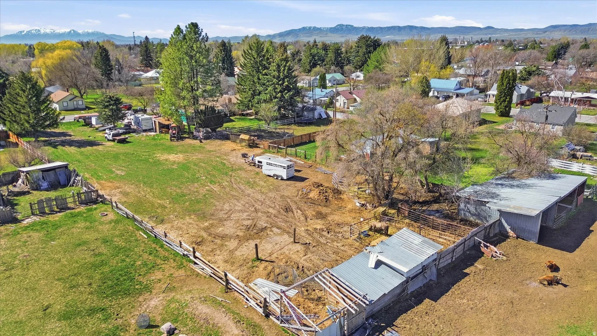 Aerial view of property and some adjacent properties