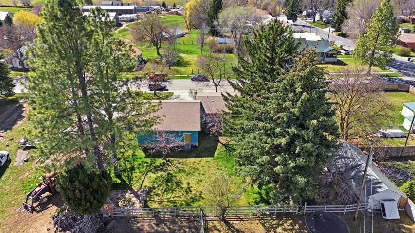 Aerial perspective  of back of home and back yard
