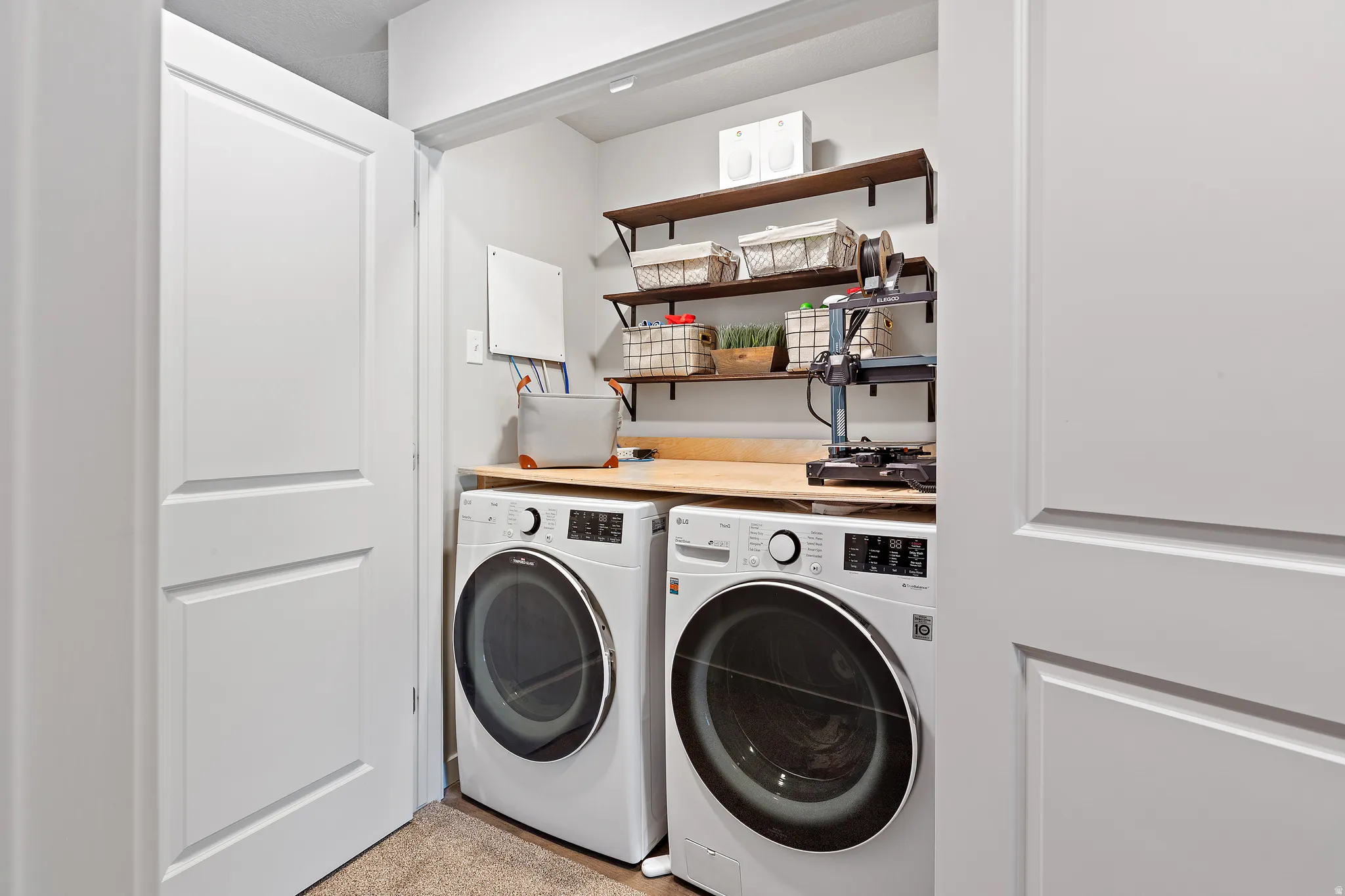 Laundry area with washer and dryer.  Washer and Dryer Included!