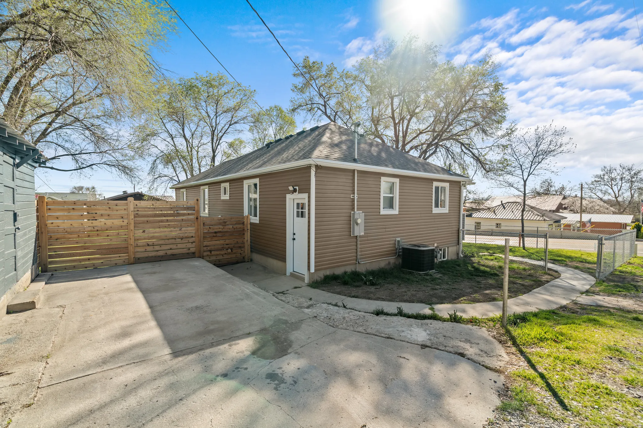 Rear view of property