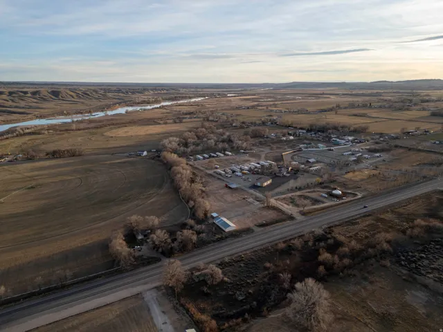 Aerial view of sparsely populated area