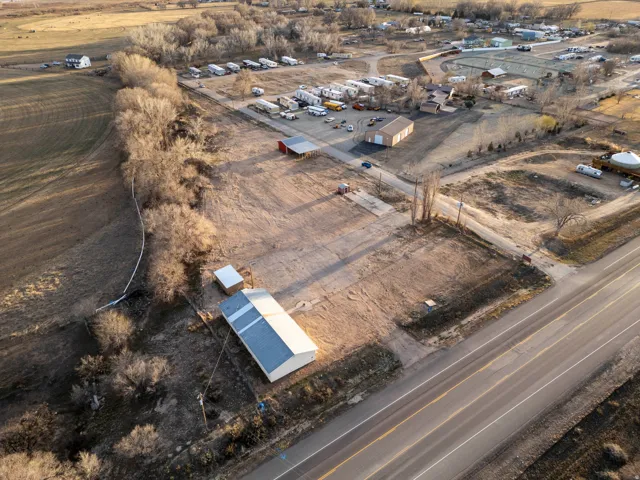 Aerial view of property's location featuring rural landscape