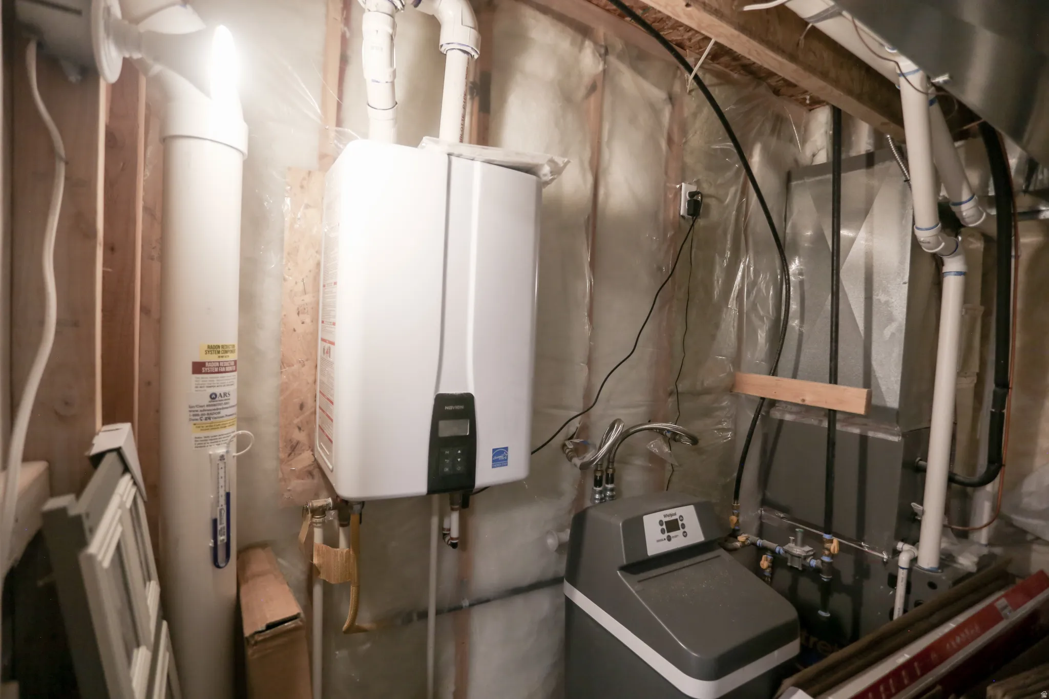 Utility room with water heater
