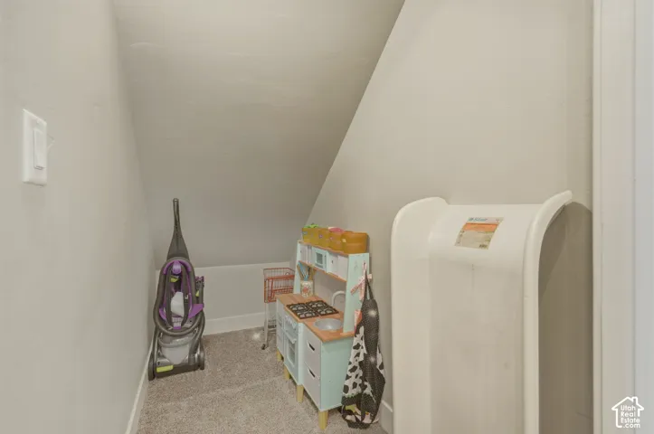 Storage area under the stairs