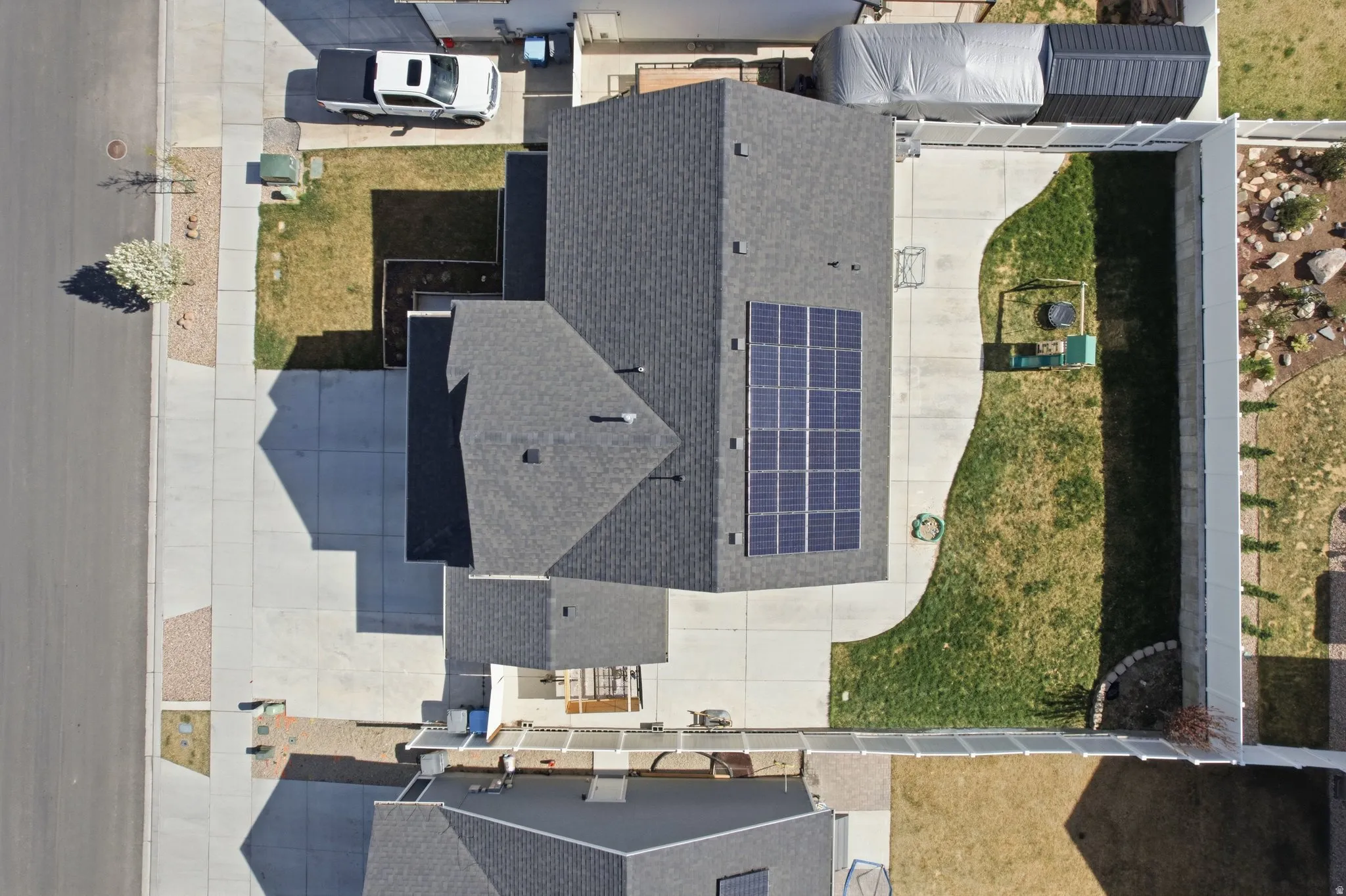 View from above of property